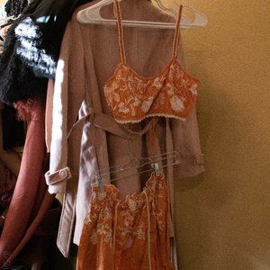 FREE PEOPLE | SHORT AND TOP SET | EMBORDERED DETAIL